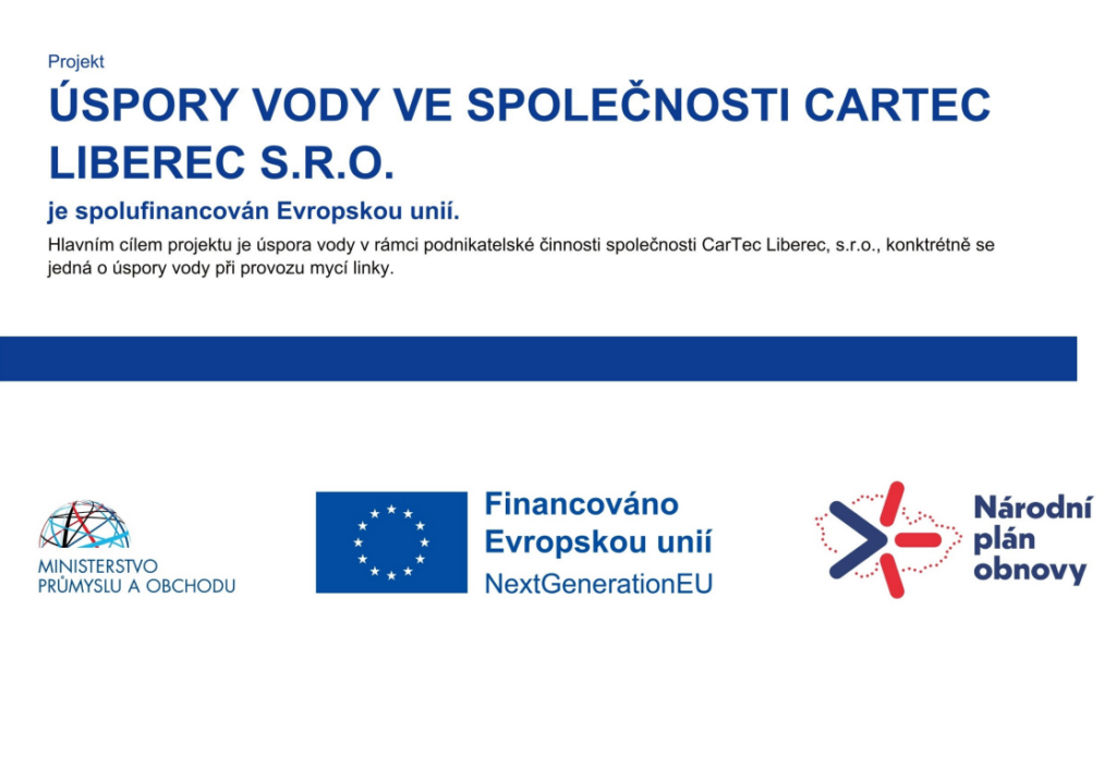 PROJEKT ÚSPORY VODY | CARTEC LIBEREC